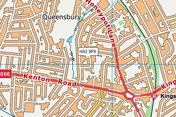 HA3 9PX map - OS VectorMap District (Ordnance Survey)