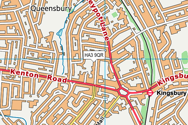 HA3 9QR map - OS VectorMap District (Ordnance Survey)