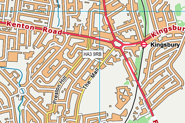 HA3 9RB map - OS VectorMap District (Ordnance Survey)