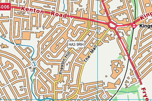 HA3 9RH map - OS VectorMap District (Ordnance Survey)