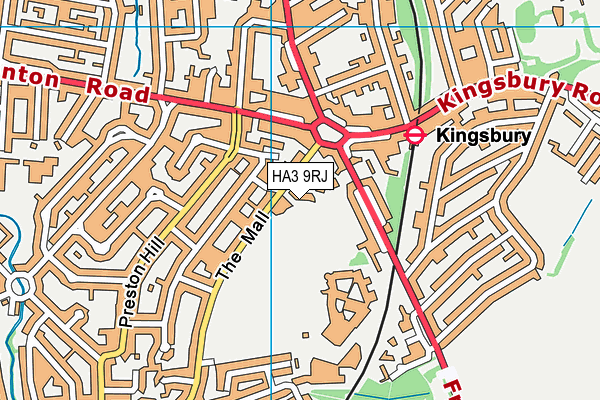 HA3 9RJ map - OS VectorMap District (Ordnance Survey)