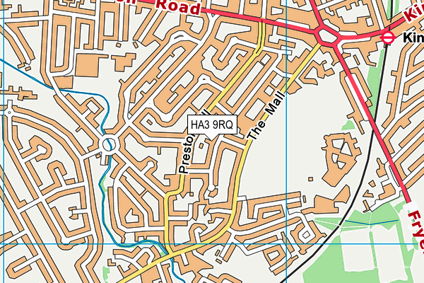 HA3 9RQ map - OS VectorMap District (Ordnance Survey)