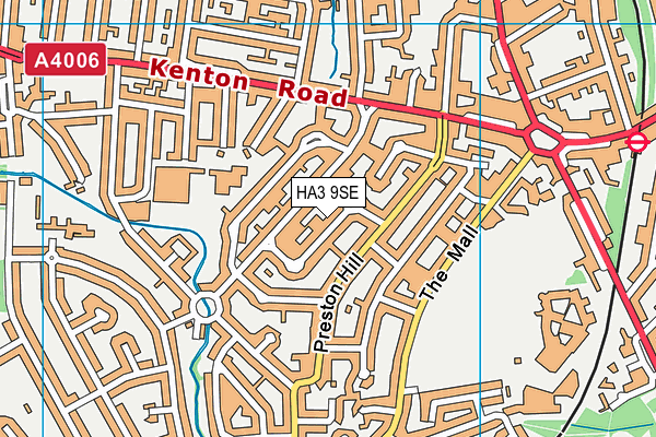 HA3 9SE map - OS VectorMap District (Ordnance Survey)