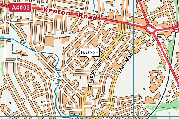 HA3 9SF map - OS VectorMap District (Ordnance Survey)