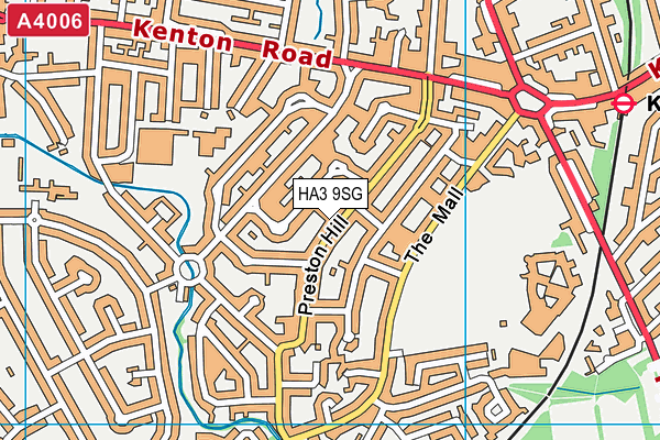HA3 9SG map - OS VectorMap District (Ordnance Survey)