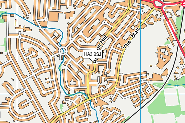 HA3 9SJ map - OS VectorMap District (Ordnance Survey)