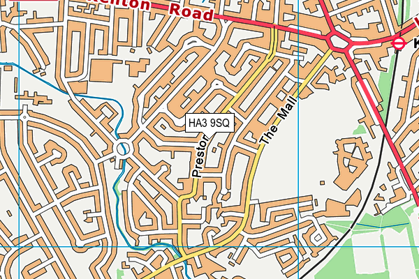 HA3 9SQ map - OS VectorMap District (Ordnance Survey)