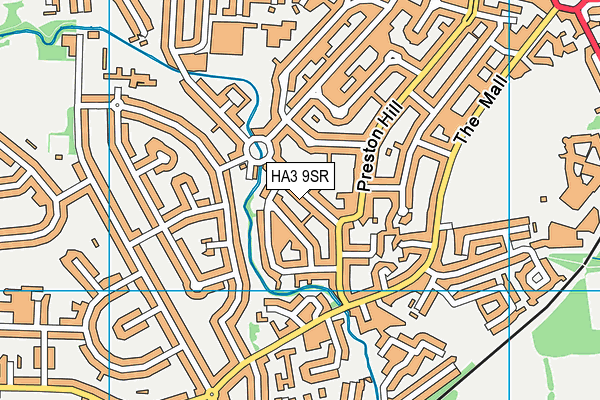 HA3 9SR map - OS VectorMap District (Ordnance Survey)