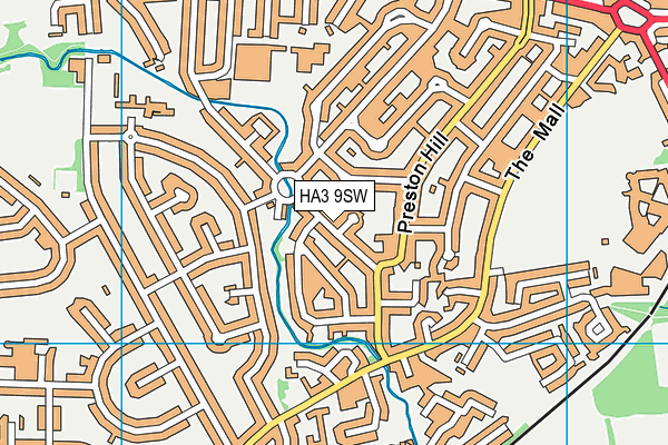 HA3 9SW map - OS VectorMap District (Ordnance Survey)