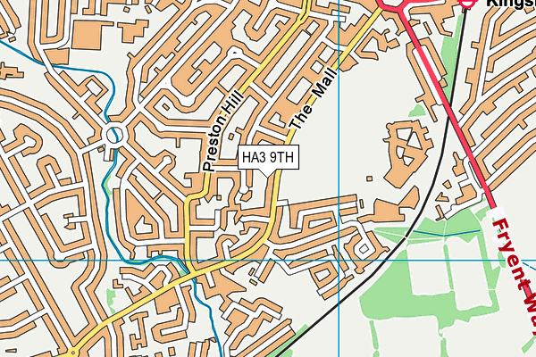 HA3 9TH map - OS VectorMap District (Ordnance Survey)