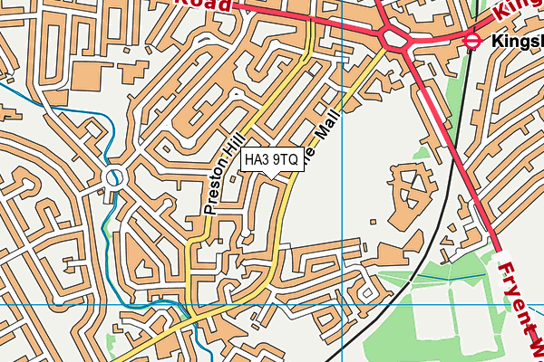 HA3 9TQ map - OS VectorMap District (Ordnance Survey)