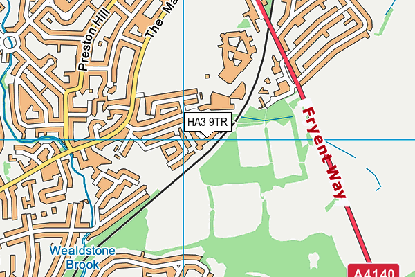 HA3 9TR map - OS VectorMap District (Ordnance Survey)