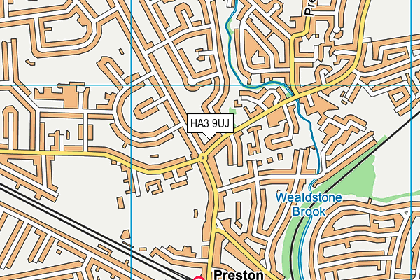 HA3 9UJ map - OS VectorMap District (Ordnance Survey)