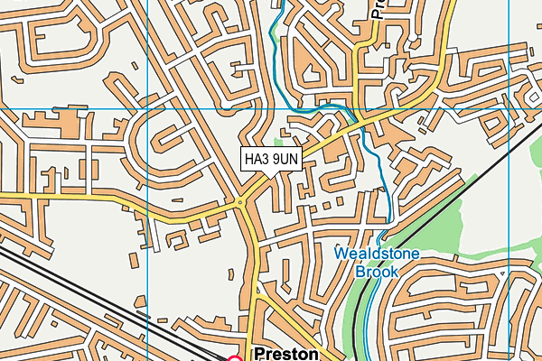 HA3 9UN map - OS VectorMap District (Ordnance Survey)