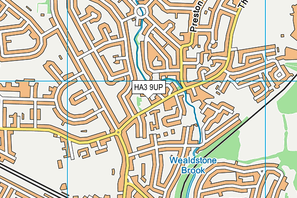 HA3 9UP map - OS VectorMap District (Ordnance Survey)