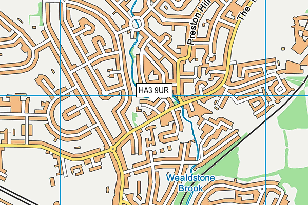 HA3 9UR map - OS VectorMap District (Ordnance Survey)