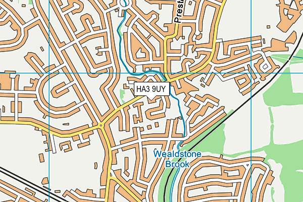 HA3 9UY map - OS VectorMap District (Ordnance Survey)