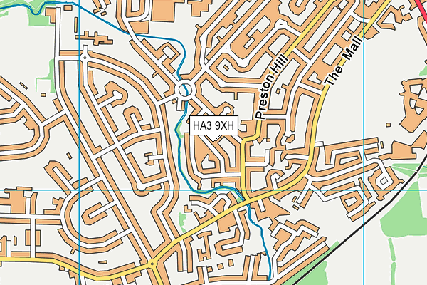 HA3 9XH map - OS VectorMap District (Ordnance Survey)