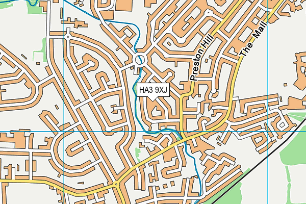 HA3 9XJ map - OS VectorMap District (Ordnance Survey)