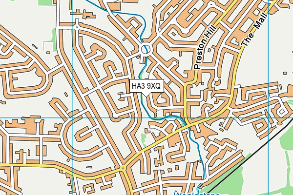 HA3 9XQ map - OS VectorMap District (Ordnance Survey)