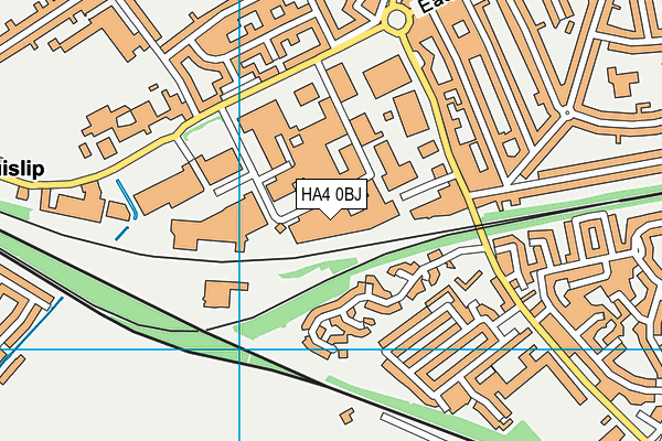 HA4 0BJ map - OS VectorMap District (Ordnance Survey)