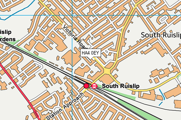HA4 0EY map - OS VectorMap District (Ordnance Survey)