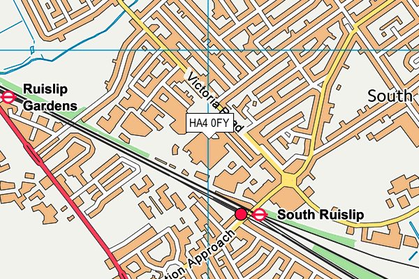 The Gym Group (London South Ruislip) map (HA4 0FY) - OS VectorMap District (Ordnance Survey)