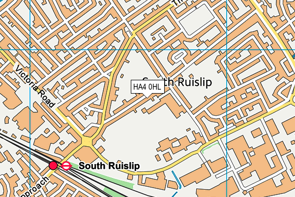 HA4 0HL map - OS VectorMap District (Ordnance Survey)