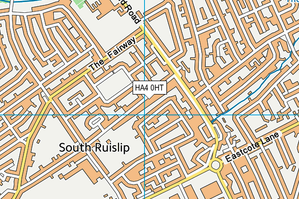 HA4 0HT map - OS VectorMap District (Ordnance Survey)