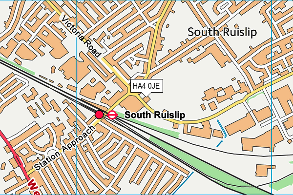 Goals (Ruislip) map (HA4 0JE) - OS VectorMap District (Ordnance Survey)