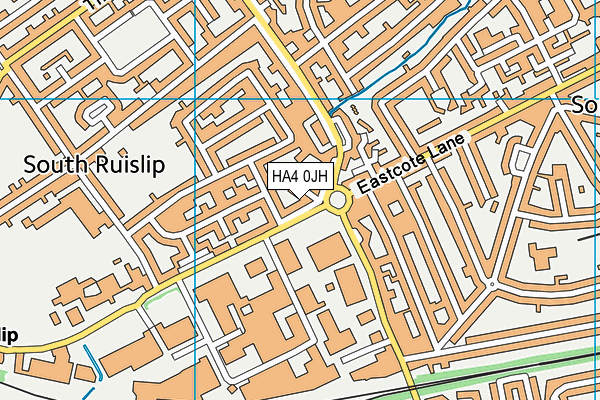 HA4 0JH map - OS VectorMap District (Ordnance Survey)