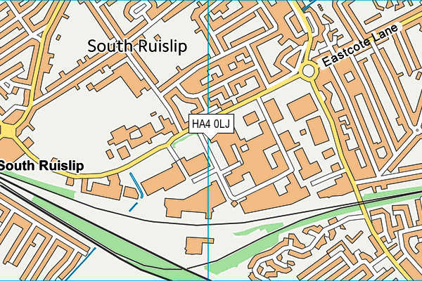 HA4 0LJ map - OS VectorMap District (Ordnance Survey)