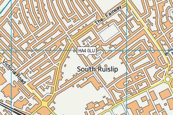 HA4 0LU map - OS VectorMap District (Ordnance Survey)