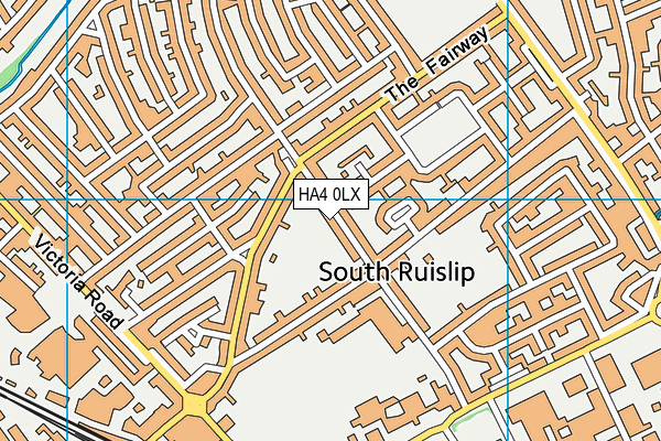 HA4 0LX map - OS VectorMap District (Ordnance Survey)