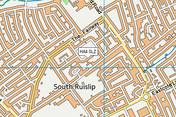 HA4 0LZ map - OS VectorMap District (Ordnance Survey)