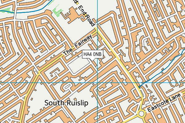 HA4 0NB map - OS VectorMap District (Ordnance Survey)