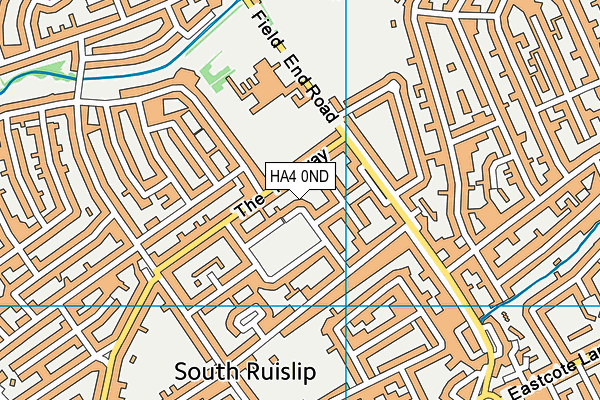 HA4 0ND map - OS VectorMap District (Ordnance Survey)