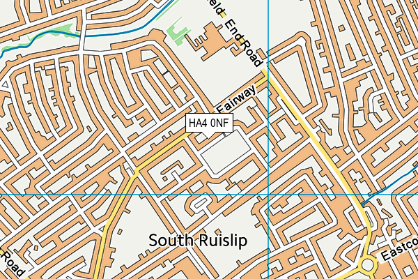 HA4 0NF map - OS VectorMap District (Ordnance Survey)