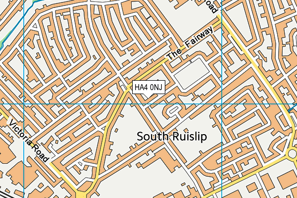 HA4 0NJ map - OS VectorMap District (Ordnance Survey)