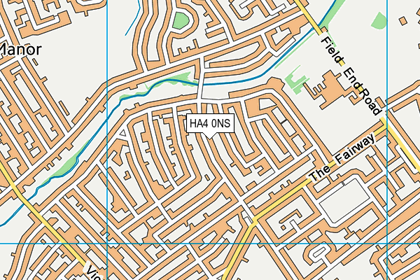 HA4 0NS map - OS VectorMap District (Ordnance Survey)