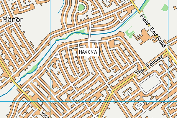 HA4 0NW map - OS VectorMap District (Ordnance Survey)