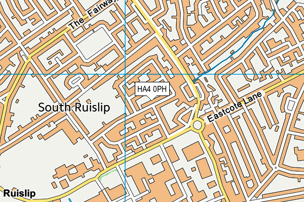 HA4 0PH map - OS VectorMap District (Ordnance Survey)
