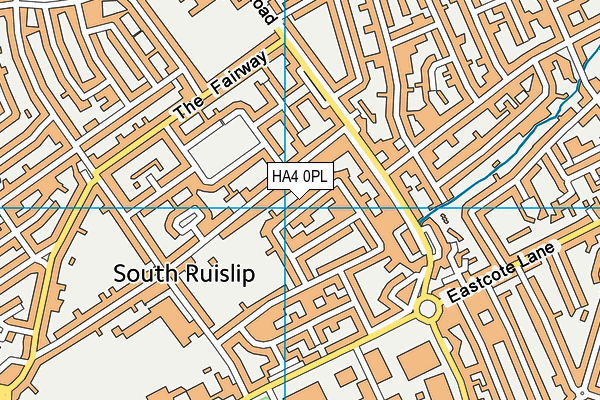 HA4 0PL map - OS VectorMap District (Ordnance Survey)