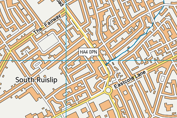 HA4 0PN map - OS VectorMap District (Ordnance Survey)