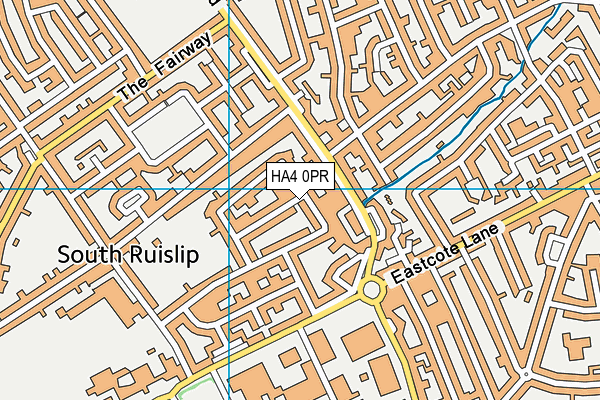 HA4 0PR map - OS VectorMap District (Ordnance Survey)