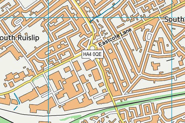 HA4 0QE map - OS VectorMap District (Ordnance Survey)