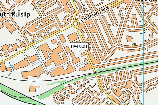 HA4 0QH map - OS VectorMap District (Ordnance Survey)