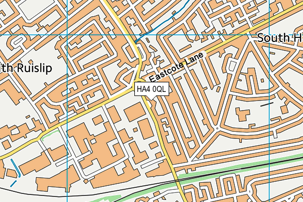 HA4 0QL map - OS VectorMap District (Ordnance Survey)