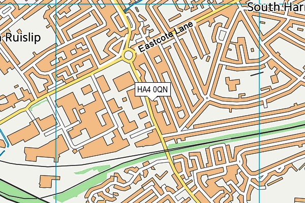 HA4 0QN map - OS VectorMap District (Ordnance Survey)
