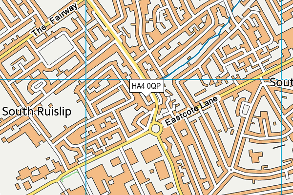 HA4 0QP map - OS VectorMap District (Ordnance Survey)